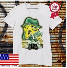 LO ÚLTIMO Camisa Gángster Bob Esponja Hecha en EE. UU. Camiseta Retro Vintage