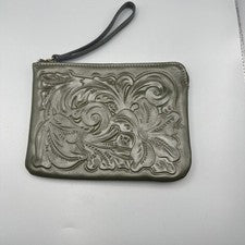 Bolso de mano/muñequera Patrica Nash de cuero suave oliva Cassini nuevo sin etiquetas Westernchic
