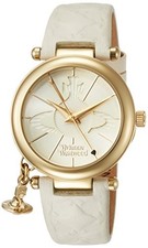 [Vivienne Westwood] Reloj ORBII esfera blanca cuero blanco VV006WHWH TI