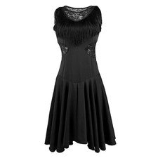 Vestido de noche mujer estilo latinoamericano con pliegues, sin mangas,