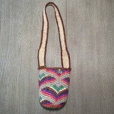 Bolso de Mano Gas Bijoux Francés Bucket Vibrante Colorido Tejido a Mano Rafia Joyado