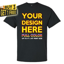 Camiseta con estampado personalizado a todo color texto o foto en camiseta con diseño de logotipo