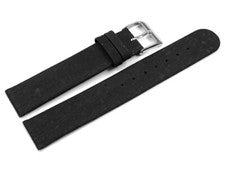 Correa de reloj vegana de corcho negra 12mm 14mm 16mm 18mm 20mm 22mm