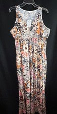 Nuevo con etiquetas Maxi Vestido Naranja/Rosa Floral Hombro Frío Solo Moda Ahora Para Mujer’s Grande