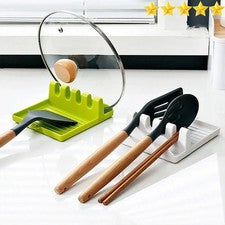 Soporte de tapa - Estante para espátulas de encimera para utensilios de cocina - Organizador de 1 pieza