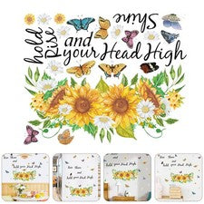 Pegatinas de flores para decoración de sala de estar para manualidades dormitorio pared hogar
