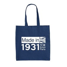 Hecho En 1931 Todo Británico Partes Corona - Lienzo Bolsa - 93rd Cumpleaños