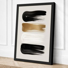 Impresión en lienzo minimalista de marcas gestuales arte de pared decoración del hogar listo para colgar