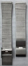 Correa de reloj de metal de acero inoxidable tono plata sin marca 16 mm #SMWB2