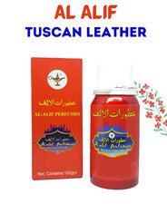 CUERO TOSCANO Al Alif aceite de perfume concentrado, envasado de 100 ml, aceite Attar.