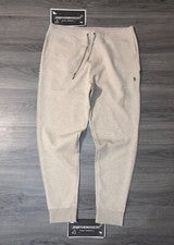 Pantalones de chándal POLO RALPH LAUREN para hombre color tostado duna jaspeado doble tejido talla XL 2XL