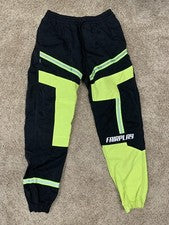 Pantalones deportivos Fairplay para hombre de moda negros de neón