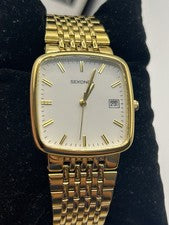 Reloj Hombre Sekonda Tono Dorado Cuadrado Cojín Cara con Caja Funcionando