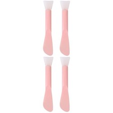 4 piezas 2 cabezas máscara facial aplicador máscara facial cepillo de silicona hágalo usted mismo cuidado de la piel