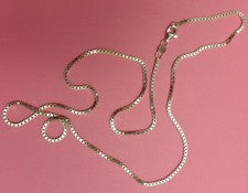 Collar de cadena de caja -- Plata de ley -- 1,5 mm* -- 26 pulgadas* - Hecho en Italia [BN]