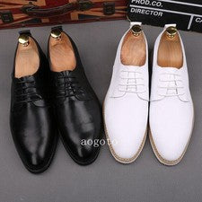 Moda Hombres Cuero Con cordones Boda Negocios Vestido Zapatos Fiesta Club Baile de graduación Oxford
