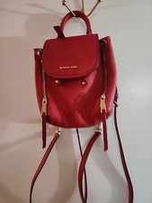 Mochila convertible de cuero roja para mujer Michael Kors Viv XS nueva sin etiquetas