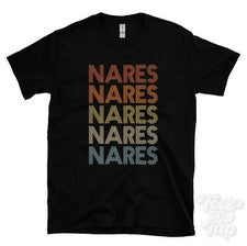CAMISETA ESTILO RETRO REPETIDA NARES Hombre y Mujer Novedad Genial Nombre Regalo