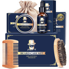 Regalos Día del Padre: kit barra hombre con aceite, peine y cepillo.