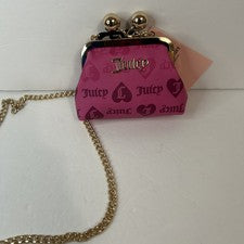 NUEVO CON ETIQUETAS Juicy Couture Girls Just Wanna Have Fun Bolso Monedero de Hombro Rosa
