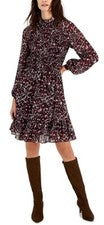 Vestido Taylor Para Mujer Estampado Cuello Simulado Manga Larga Calado 3016M Talla 6 Nuevo