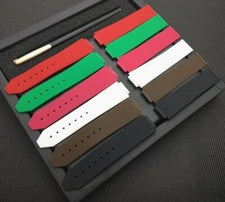 15 * 21 mm para Hublot Mujer Mujer Goma Silicona Correa Reloj Pulsera + Movimiento...