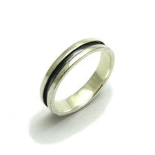 Anillo de plata esterlina genuino clásico banda de 5 mm sólido 925 R001642 emperatriz hecho a mano