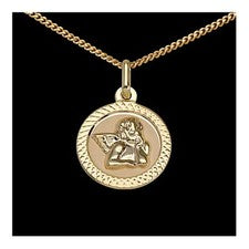 Colgante Ángel de la Guarda Oro 333 con / sin diferentes cadenas de oro Bautizo Nacimiento