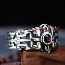 Anillo JXC Unisex Hombre Mujer Amatista Distintivo Banda Talla 7 8 9 10 11 12 13 14 15