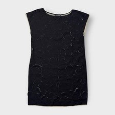 Vestido para mujer Catherine Malandrino sin mangas negro con recorte en espiral talla M nuevo con etiquetas