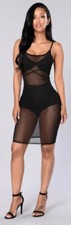 Vestido pin up transparente Nova de moda para mujer talla mediana