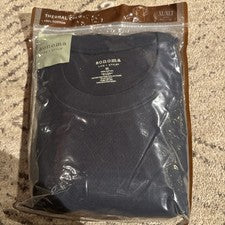 Camisa térmica Sonoma Life + Style para hombre XL azul marino tejido gofre manga larga
