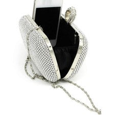 Elegante bolso de noche portátil de mujer con pedrería Cóctel Bridal