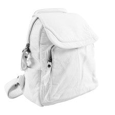 1X (Mochila escolar informal de cuero suave para mujer de cuero lavado para niña5812
