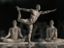 figura escultura hombre yoga - varios colores - decoración del hogar