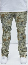 Pantalones acampanados ajustados apilados deshilachados para hombre - camuflaje talla 42