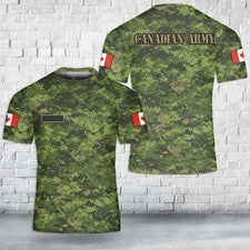 Camisa Personalizada Digital Patrón Camuflaje - Estilo Militar Canadiense 3D Appar