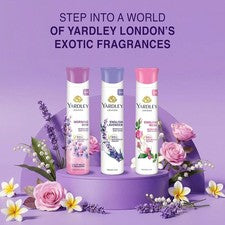 Yardley London Desodorante Corporal Refrescante Spray Paquete de 3 ((Lavanda, Rosa y Rocío Matutino)