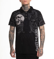 Camisa polo para hombre Affliction colapso