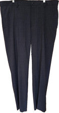 Pantalones ajustados gris oscuro sin planchar delanteros planos precio de venta sugerido por el fabricante 75 USD Van He