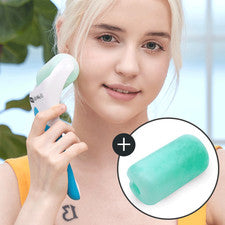 Rodillo facial de hielo coreano con recarga adicional | Herramienta masajeador facial de enfriamiento Despuff