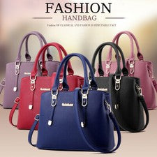 Mujeres Dama Cuero Bolso de Mano Hombro Mensajero Cartera-Tote Bandolera Cartera Bolsos