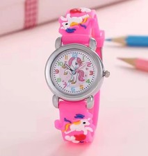 Reloj Unicornio 3D Niñas Reloj Silicona Niño Muñeca Para Niño 4 Colores. Reino Unido
