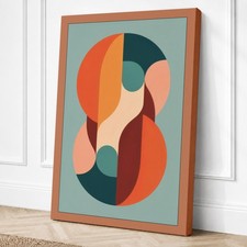 Impresión geométrica en lienzo simetría en movimiento arte de pared decoración del hogar listo para colgar