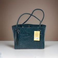 Nuevo con etiquetas Bolso de Mano Patricia Nash Cameley Para Mujer Grande P878244 AZUL CORAL