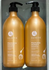 (Paquete de 2) LUSETA ~ CHAMPÚ BRILLO HIDRATACIÓN PROFUNDA MIEL MANUKA para cabello seco y opaco
