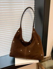 Bolso hobo de hombro estilo gamuza sintética para mujer