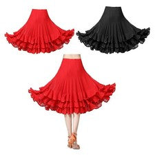 Falda de baile de tango latino para mujer vestido falda de baile falda de cadera falda de plato