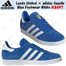 Leeds United × Adidas Gazelle Calzado Azul Blanco IE8497 Hombres Talla