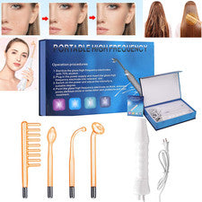 Máquina de varita facial 4 en 1 cuidado de la piel tratamiento del acné cuero cabelludo cuerpo terapia eléctrica